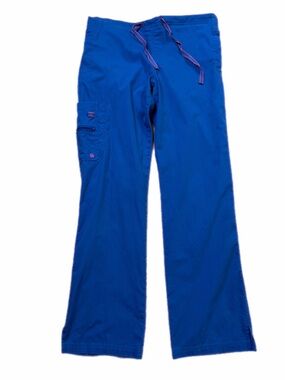 Life is Peachy royal blue scrub pants medium tall